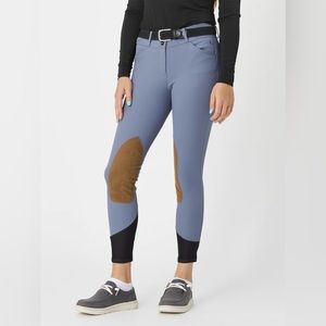 RJ Classics Ladies Gulf Clarino Knee Patch Breeches in Fog 30R